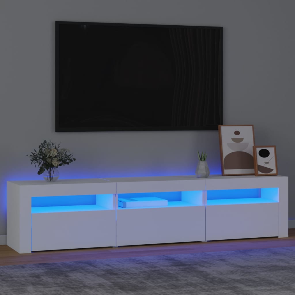 vidaXL telerialus LED-tuledega, valge, 180 x 35 x 40 cm