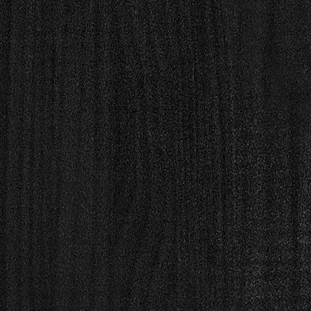 vidaXL 4-korruseline raamaturiiul, 80 x 30 x 140 cm, must, männipuit