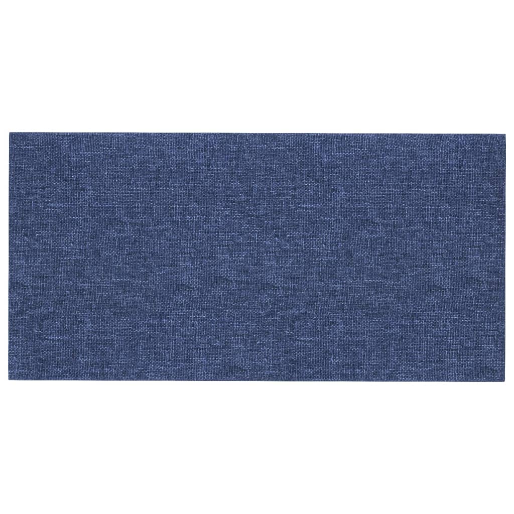 vidaXL seinapaneelid 12 tk, sinine, 30 x 15 cm, kangas, 0,54 m²