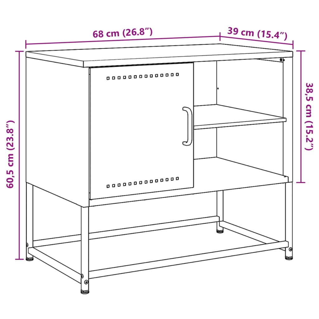 vidaXL telerikapp, sinepikollane, 100,5 x 39 x 60,5 cm, teras