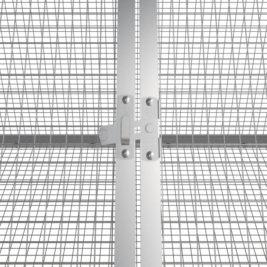 vidaXL küülikupuur, hall, 403,5x80,5x71 cm, tsingitud teras