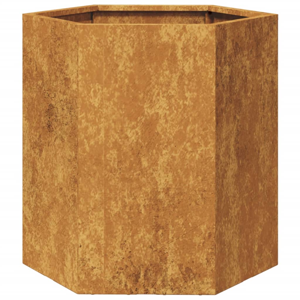 vidaXL kuusnurkne aia taimekast, 46x40x45 cm, Corten teras