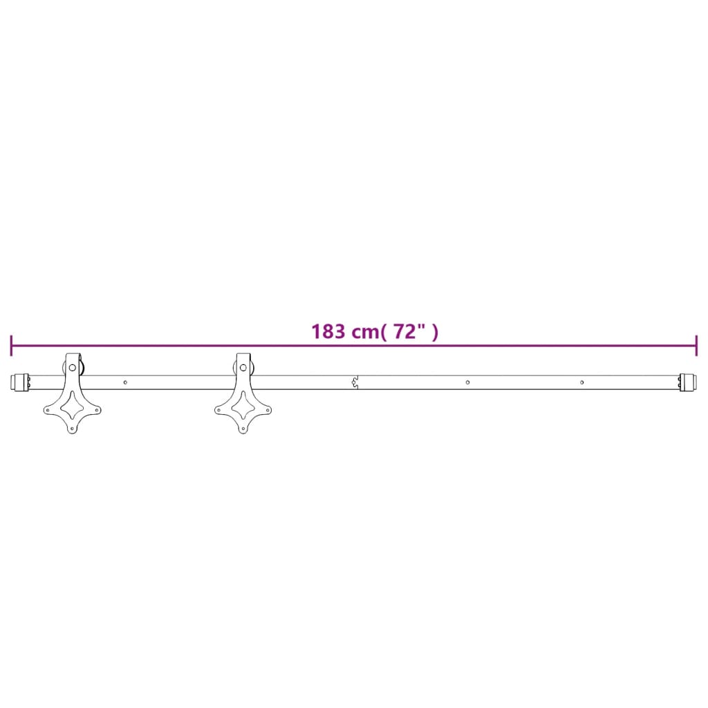 vidaXL liuguks tarvikutega 80 x 210 cm, männipuit