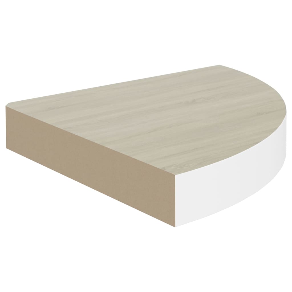 vidaXL nurgariiulid 4 tk, tamm ja valge, 35 x 35 x 3,8 MDF