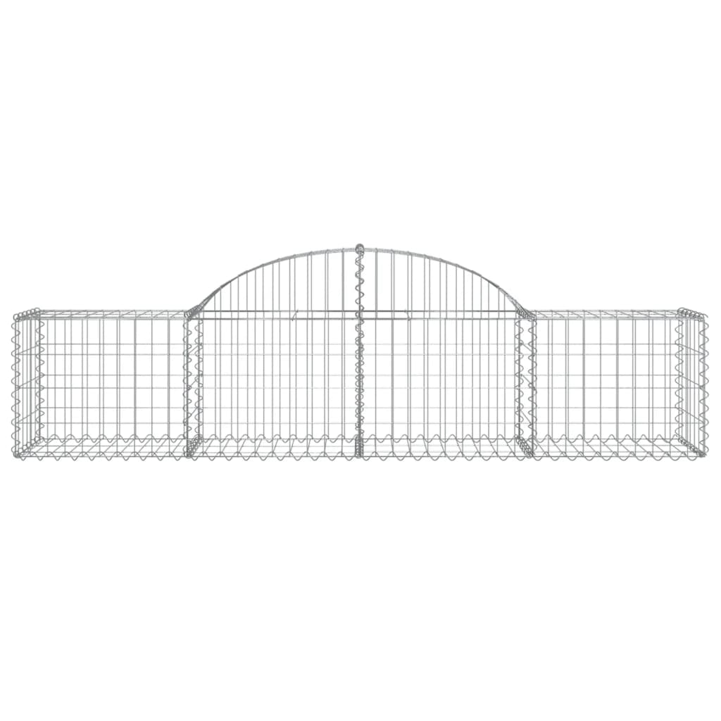 vidaXL kaarekujulised gabioonkorvid 12 tk, 200x50x40/60 cm, raud