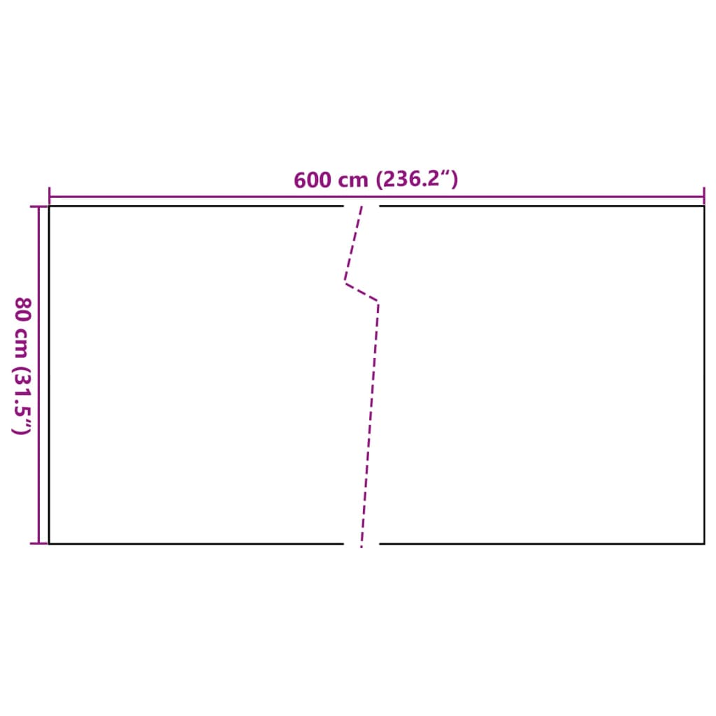 vidaXL rõdupiirde kate, antratsiithall, 600 x 80 cm, polürotang