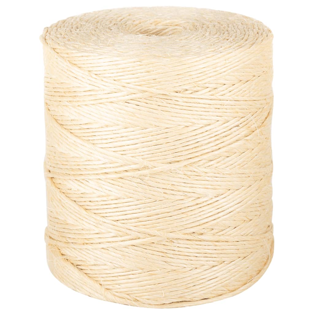 vidaXL nöör, 100% sisal 2 mm, 1500 m