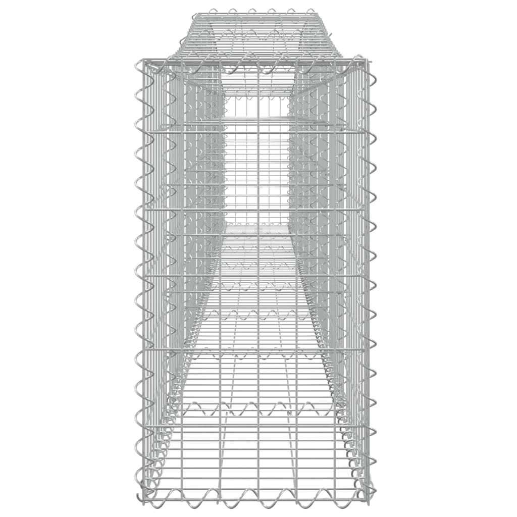 vidaXL kaarekujulised gabioonkorvid 4 tk, 400x30x60/80 cm, raud