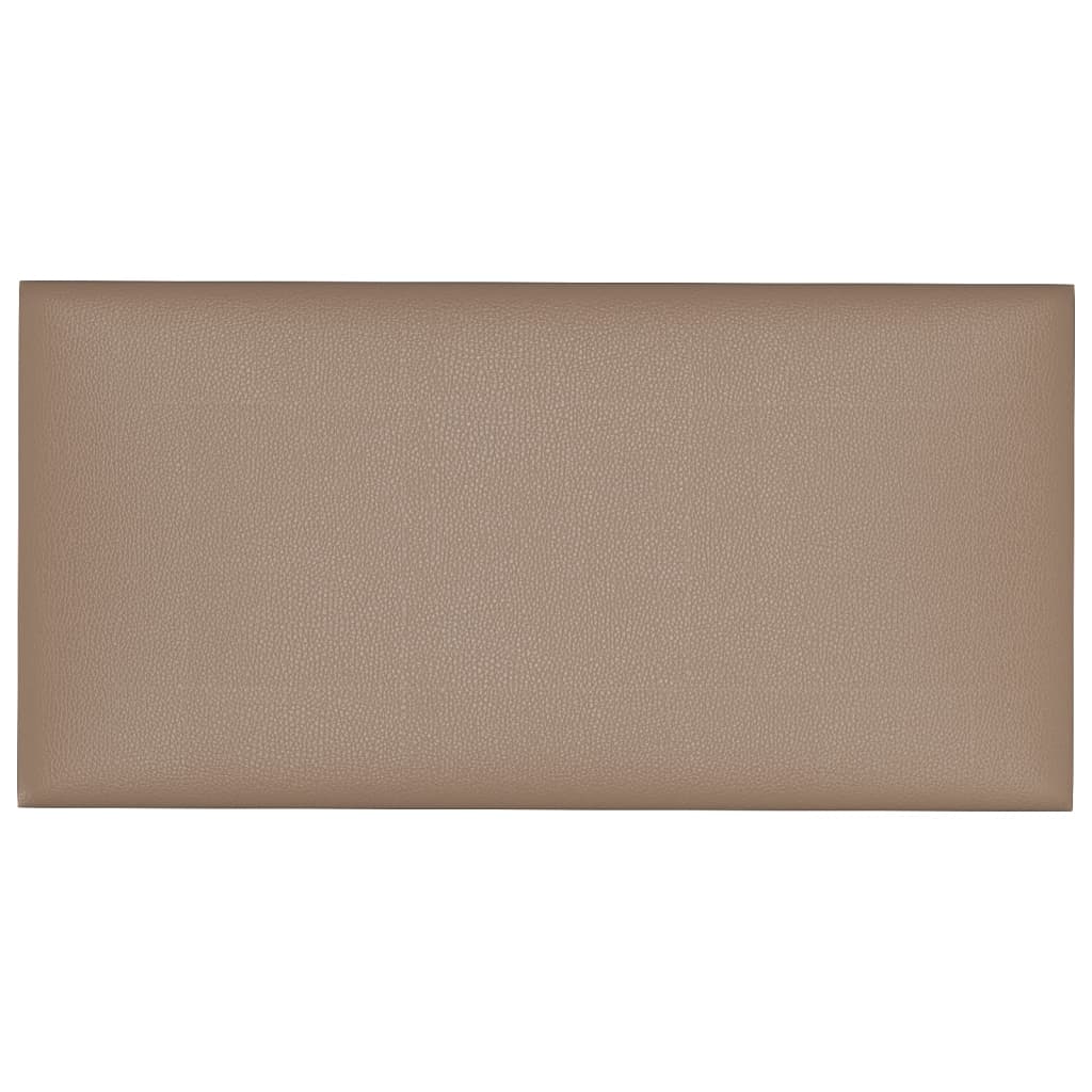 vidaXL seinapaneelid 12 tk, cappuccino, 30 x 15 cm, kunstnahk, 0,54 m²