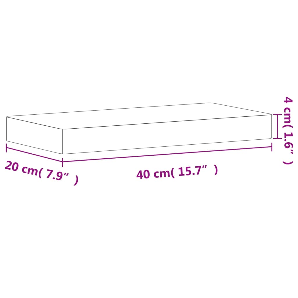 vidaXL seinariiul 40x20x4 cm pöökpuu