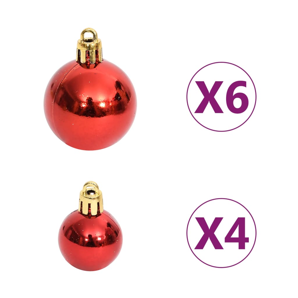 vidaXL 108-osaline jõulukuulide komplekt, kuldne ja punane