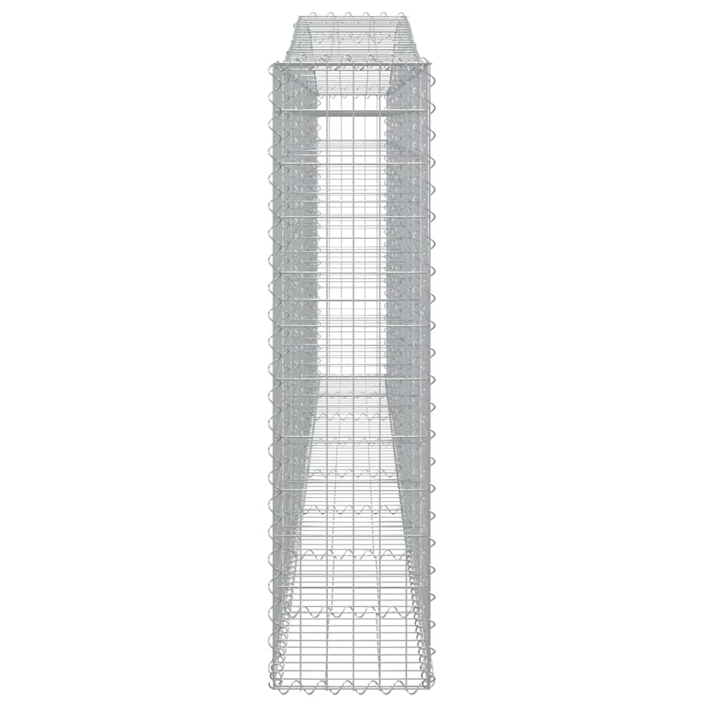 vidaXL kaarekujulised gabioonkorvid 7 tk, 400x30x120/140 cm, raud