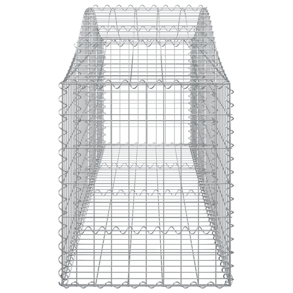 vidaXL kaarekujulised gabioonkorvid 7 tk, 200x50x60/80 cm, raud