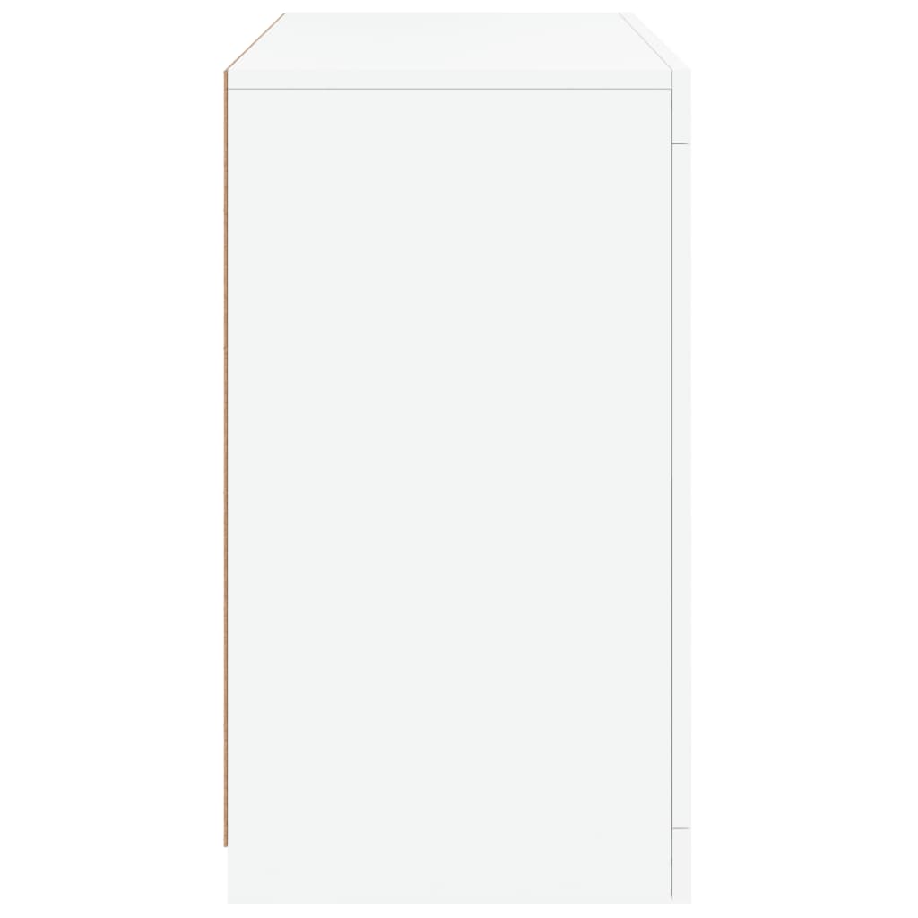 vidaXL puhvetkapp LED-tuledega, valge, 60,5 x 37 x 67 cm