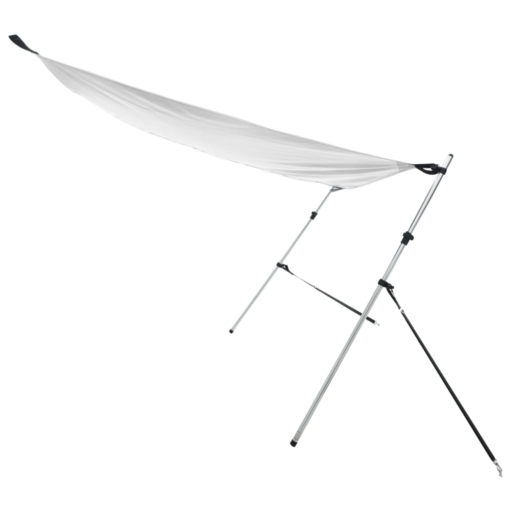 vidaXL T-tüüpi varikatuse pikendus, valge 170x208x(115-183) cm