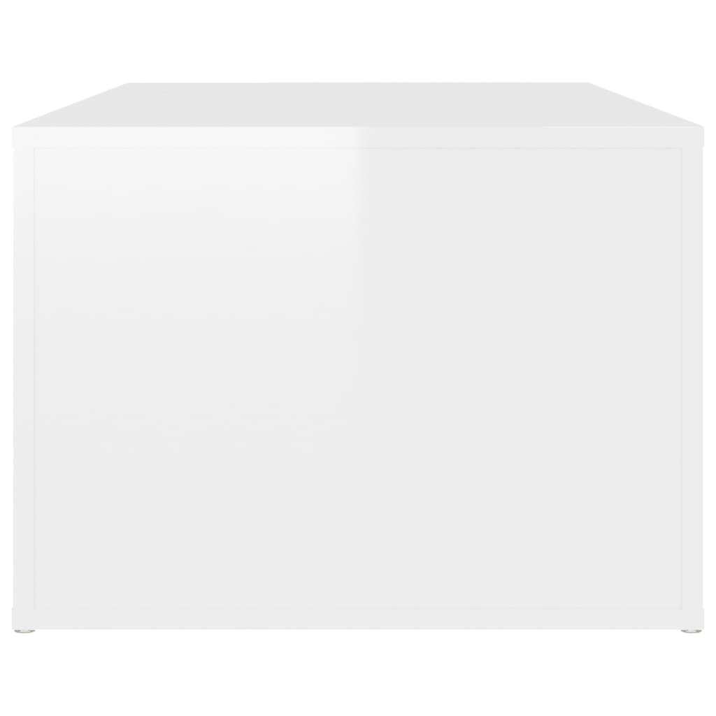 vidaXL kohvilaud, kõrgläikega valge, 100x50x36 cm, tehispuit