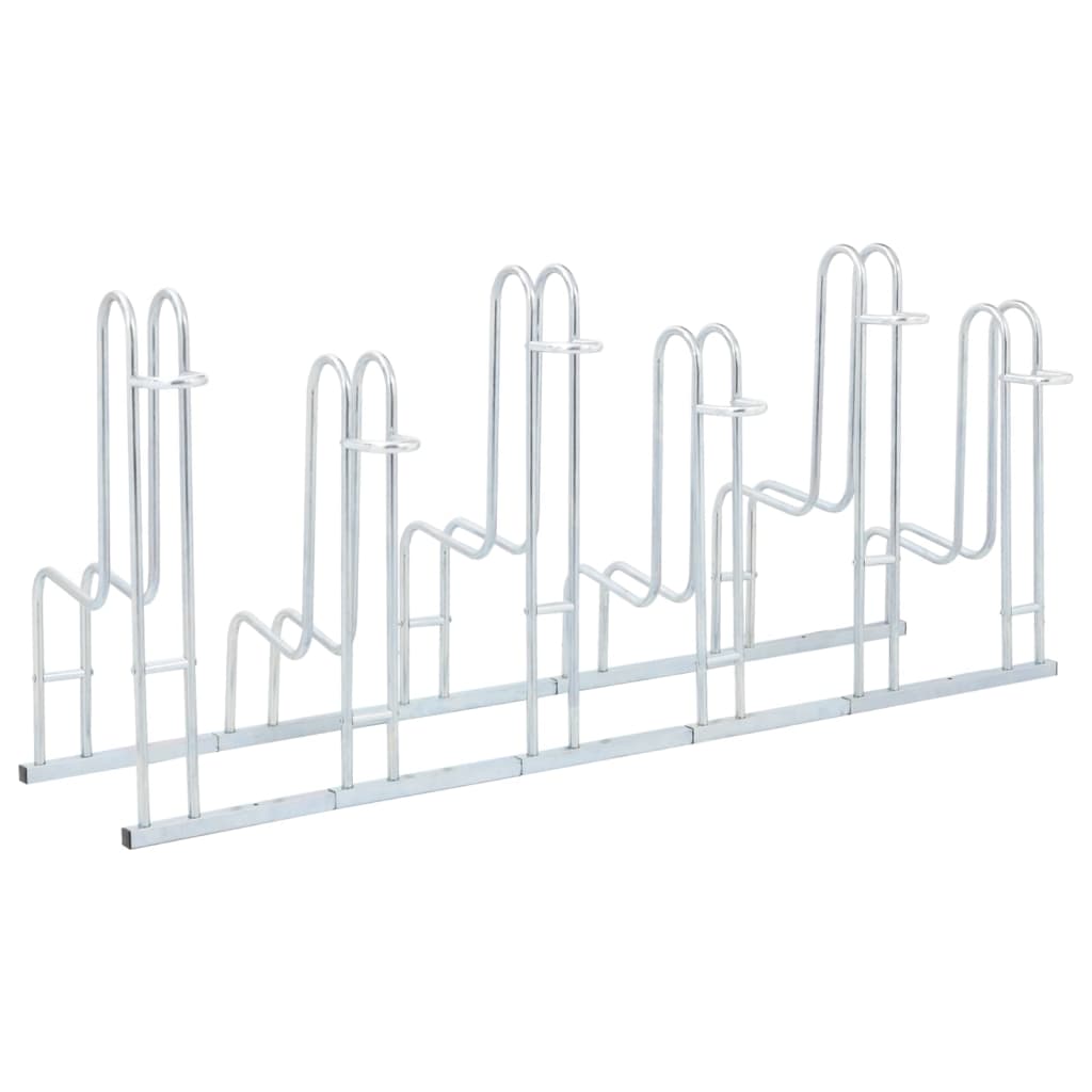 vidaXL jalgrattahoidja 6 jalgrattale, eraldiseisev, tsingitud teras
