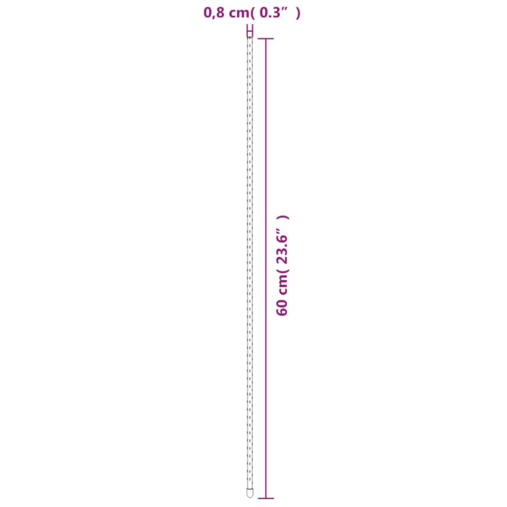 vidaXL taimetugi, 30 tk, roheline, 60 cm, teras