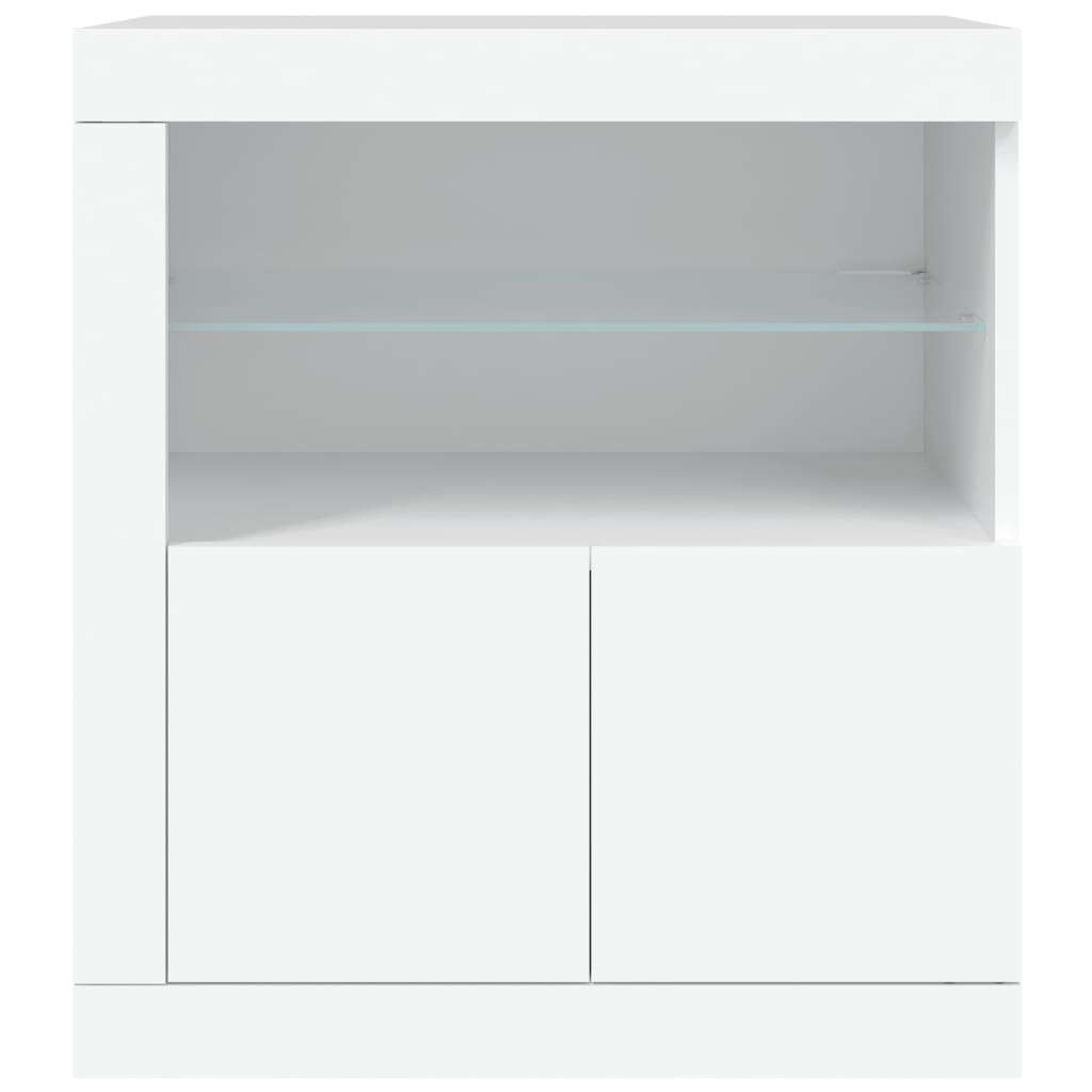 vidaXL puhvetkapp LED-tuledega, valge, 60,5 x 37 x 67 cm