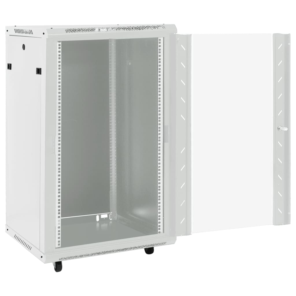 vidaXL 18U serverikapp, 19" IP20, hall, 60 x 60 x 100 cm