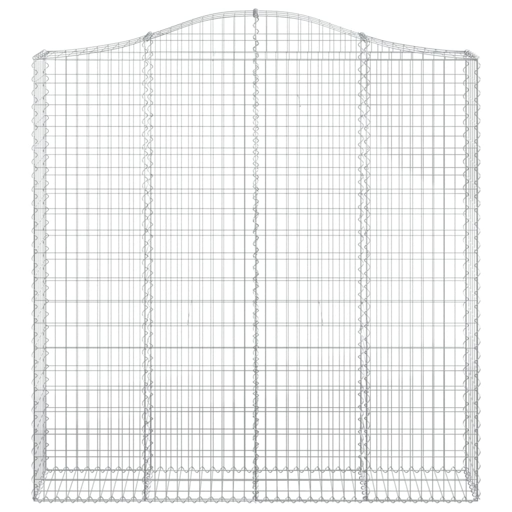 vidaXL kaarekujulised gabioonkorvid 4 tk, 200x30x200/220 cm, raud