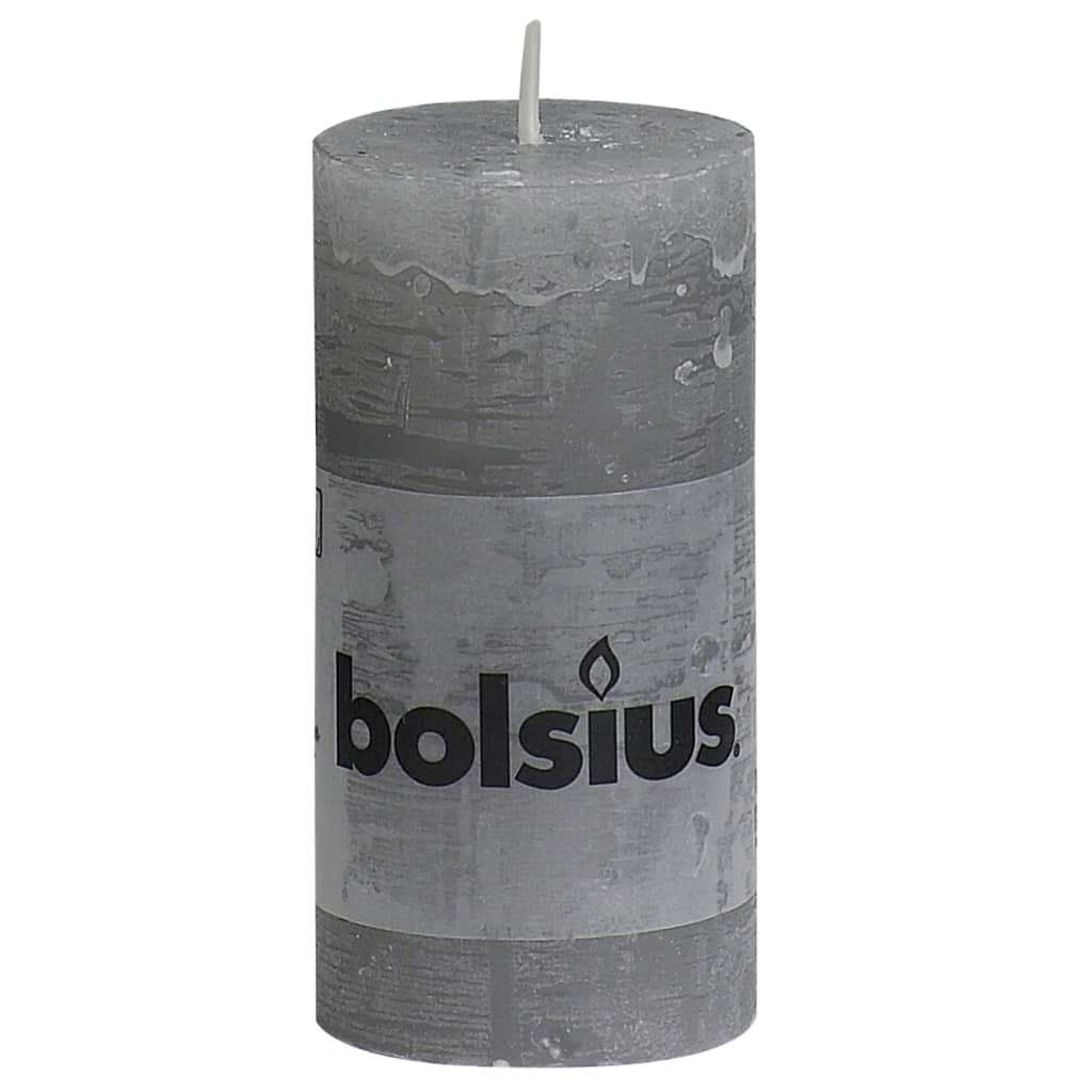 Bolsius maalähedased sammasküünlad 8 tk 100 x 50 mm helehall