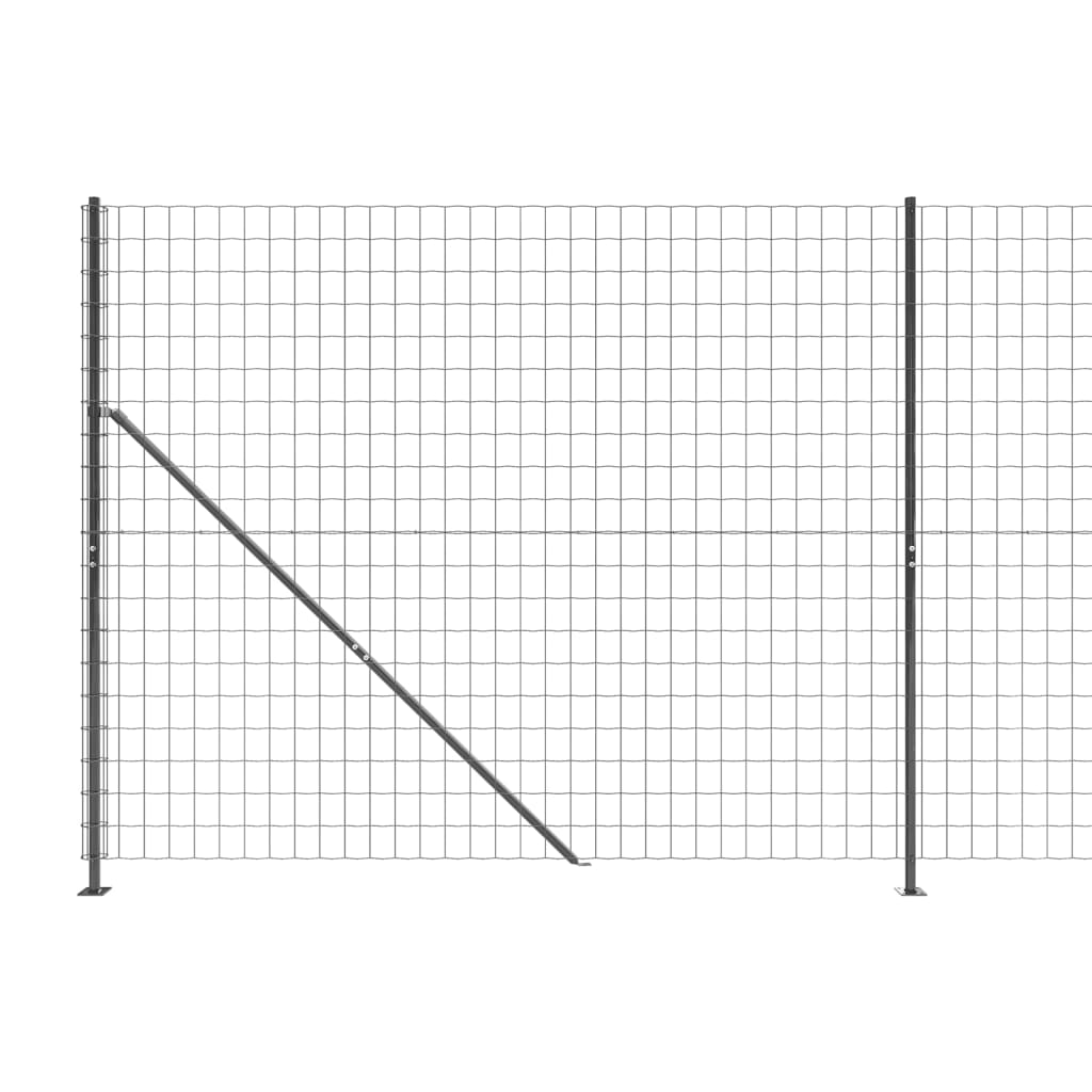 vidaXL traataed äärikuga, antratsiithall, 1,4x10 m