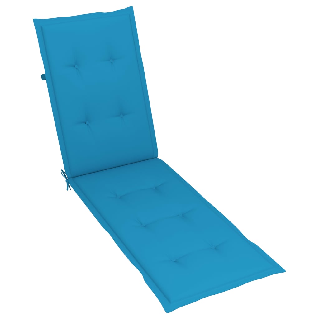 vidaXL päevitustooli istmepadi, sinine, (75 + 105) x 50 x 4 cm