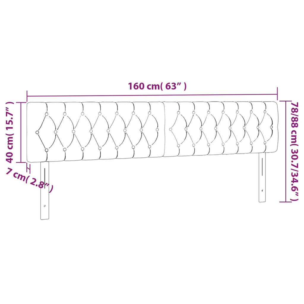 vidaXL voodipeatsid 2 tk, sinine, 80x7x78/88 cm, kangas