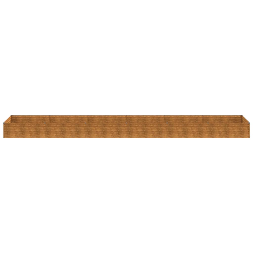 vidaXL taimekast, 579 x 100 x 36 cm, Corten-teras