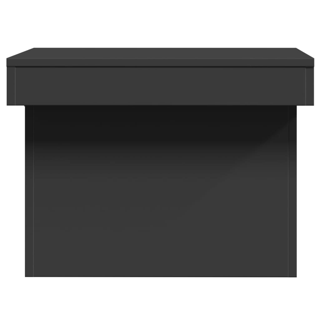vidaXL kohvilaud, must, 80x55x40 cm, tehispuit