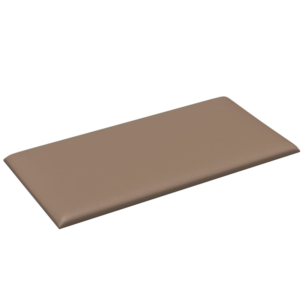 vidaXL seinapaneelid 12 tk, cappuccino, 30 x 15 cm, kunstnahk, 0,54 m²