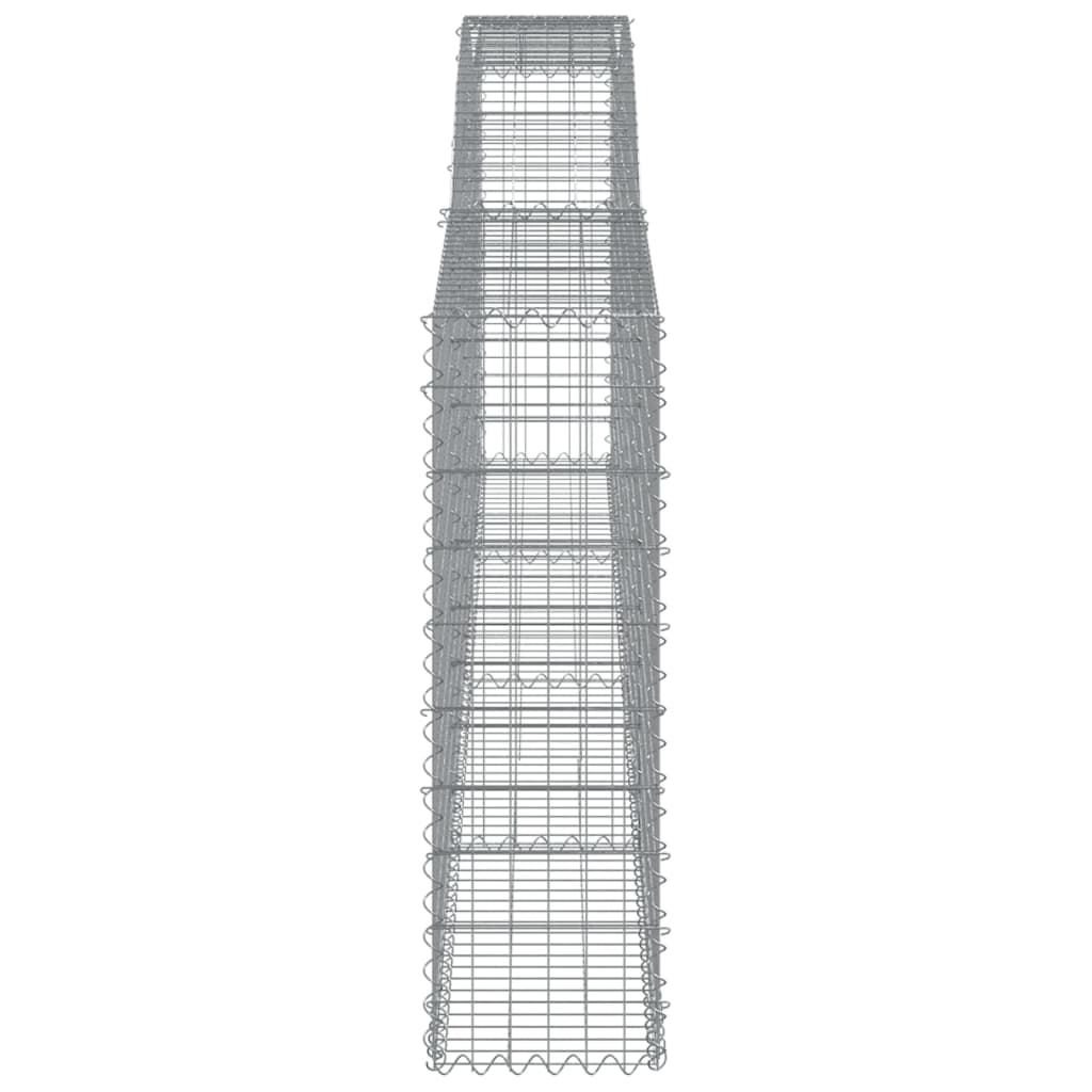 vidaXL kaarekujulised gabioonkorvid 5 tk, 400x30x100/120 cm, raud