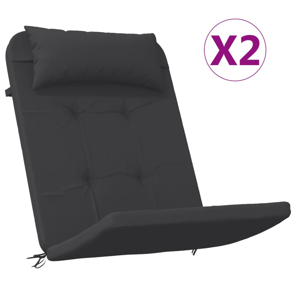 vidaXL Adirondack toolipadjad 2 tk, must, oxford kangas