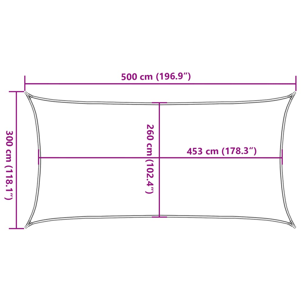 vidaXL päikesevarjupuri beež 5x3 m 100% polüester Oxford