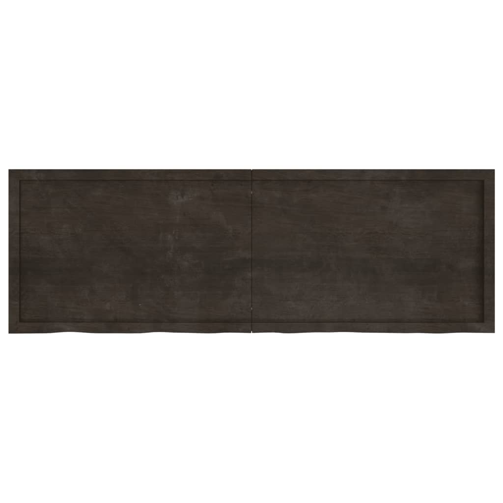 vidaXL lauaplaat, tumepruun, 180 x 60 x (2-6) cm, töödeldud tammepuit