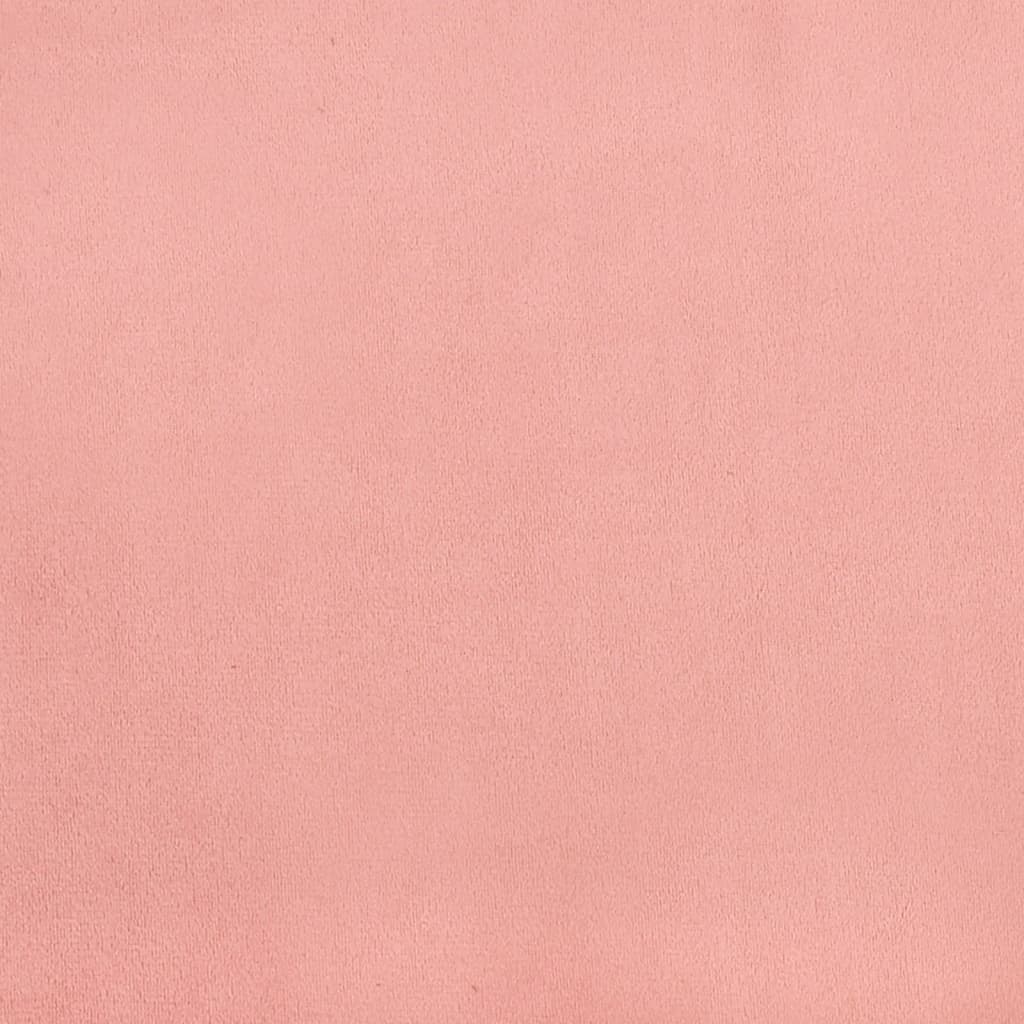 vidaXL kontinentaalvoodi madratsi, roosa, 120 x 190 cm, samet