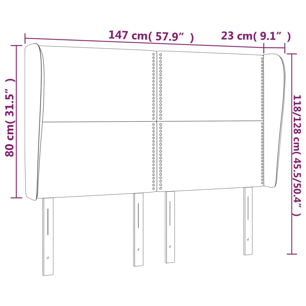 vidaXL voodipeats servadega, pruun, 147x23x118/128 cm, kunstnahk