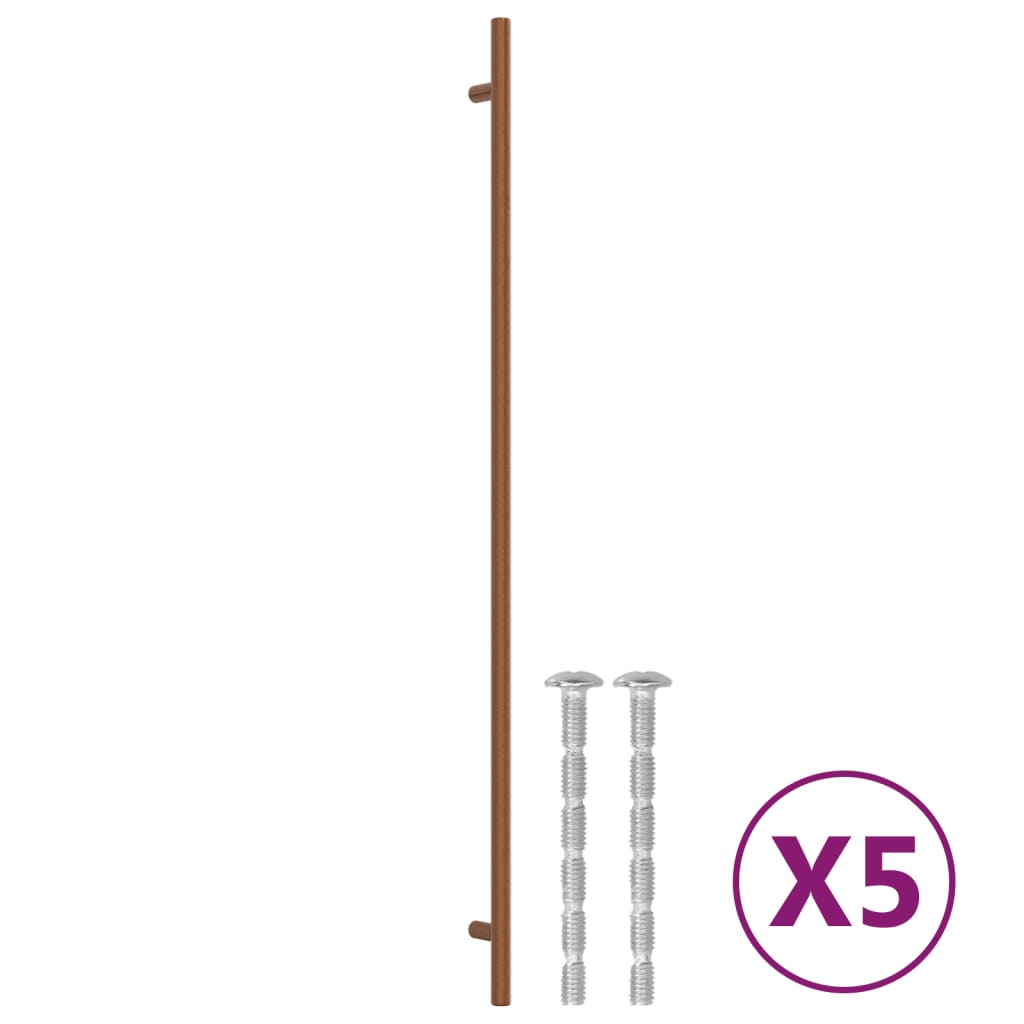 vidaXL kapi käepidemed 5 tk, pronks, 480 mm, roostevaba teras