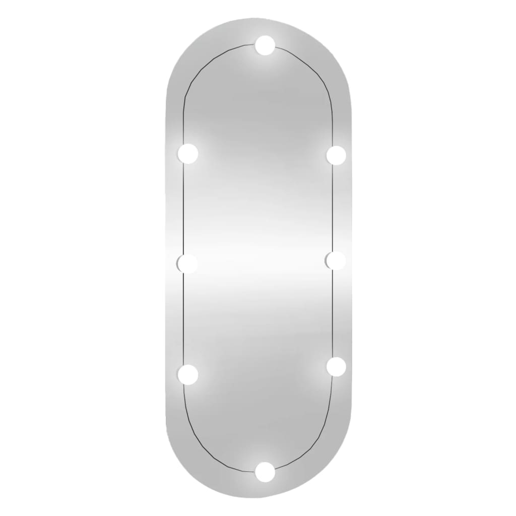 vidaXL seinapeegel LED-tuledega, 45 x 100 cm, klaas, ovaalne
