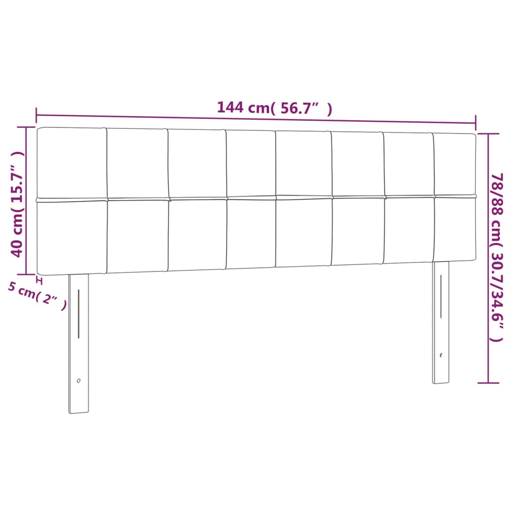 vidaXL voodipeats, tumepruun, 80x5x78/88 cm, kangas