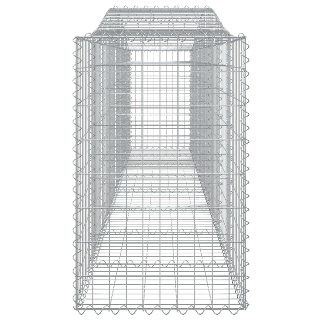 vidaXL kaarekujuline gabioonkorv, 400x50x80/100 cm, tsingitud raud