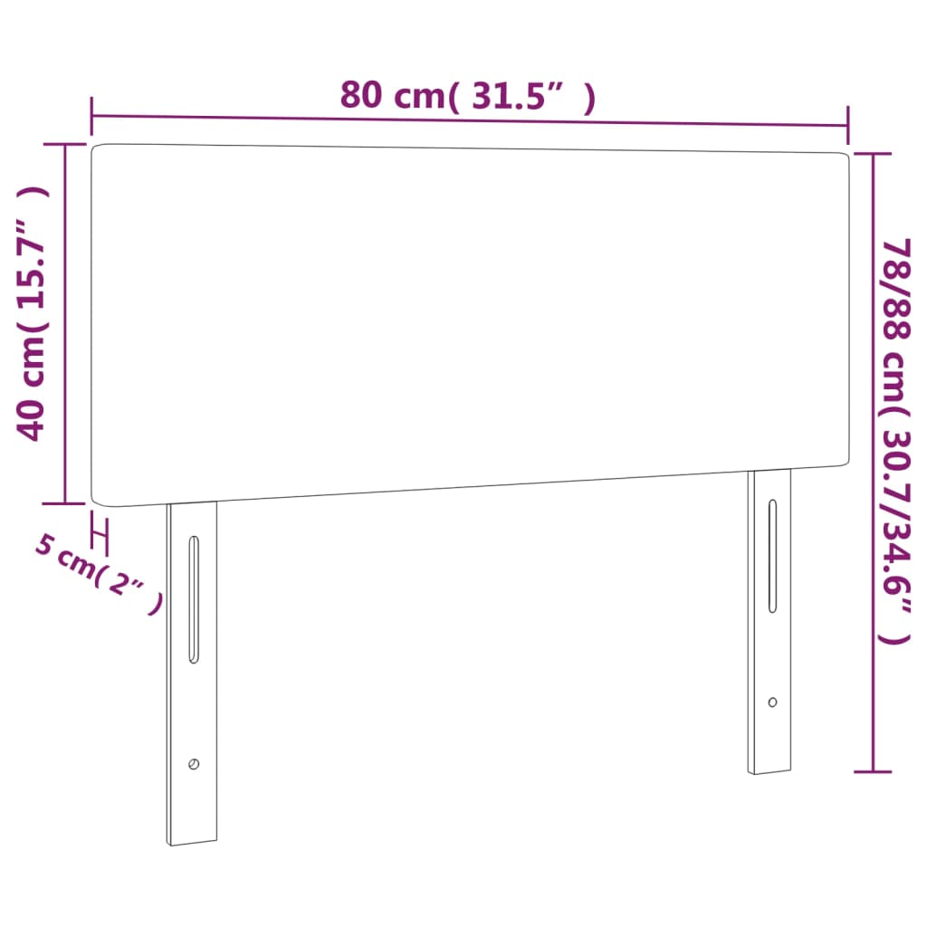 vidaXL LED-voodipeats pruun 80x5x78/88 cm kunstnahk