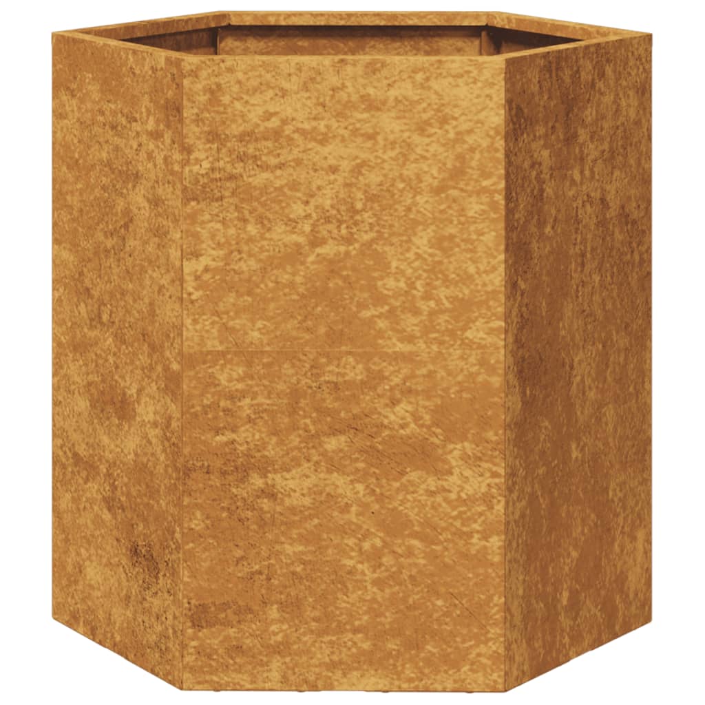 vidaXL kuusnurkne aia taimekast, 46x40x45 cm, Corten teras