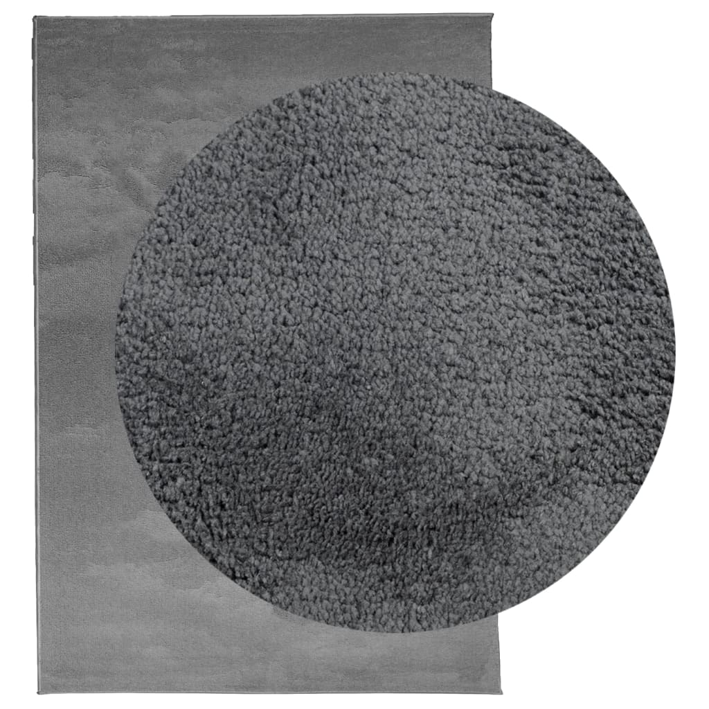 vidaXL vaip "OVIEDO" lühikese narmaga, antratsiithall, 200 x 280 cm