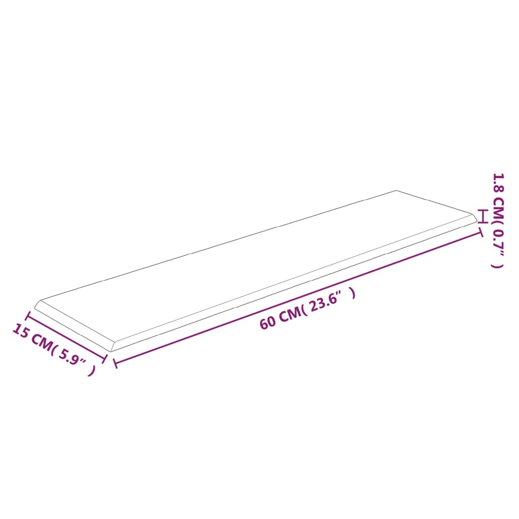 vidaXL seinapaneelid 12 tk, pruun, 60 x 15 cm, samet, 1,08 m²