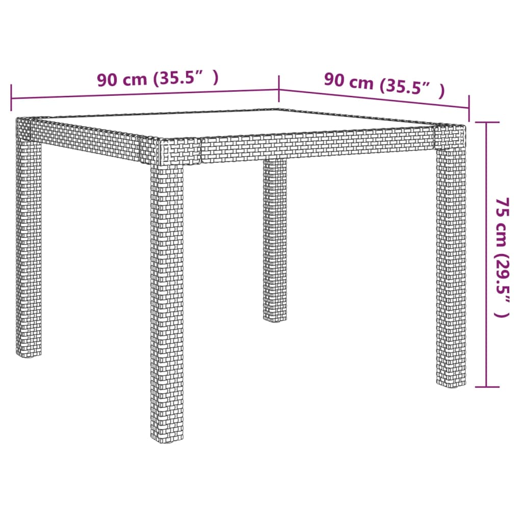 vidaXL 3-osaline aiamööblikomplekt patjadega, hall, polürotang