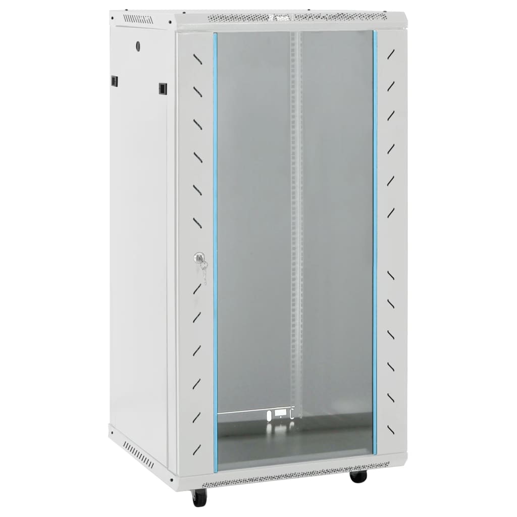 vidaXL 22U serverikapp, 19" IP20, hall, 60 x 60 x 120 cm