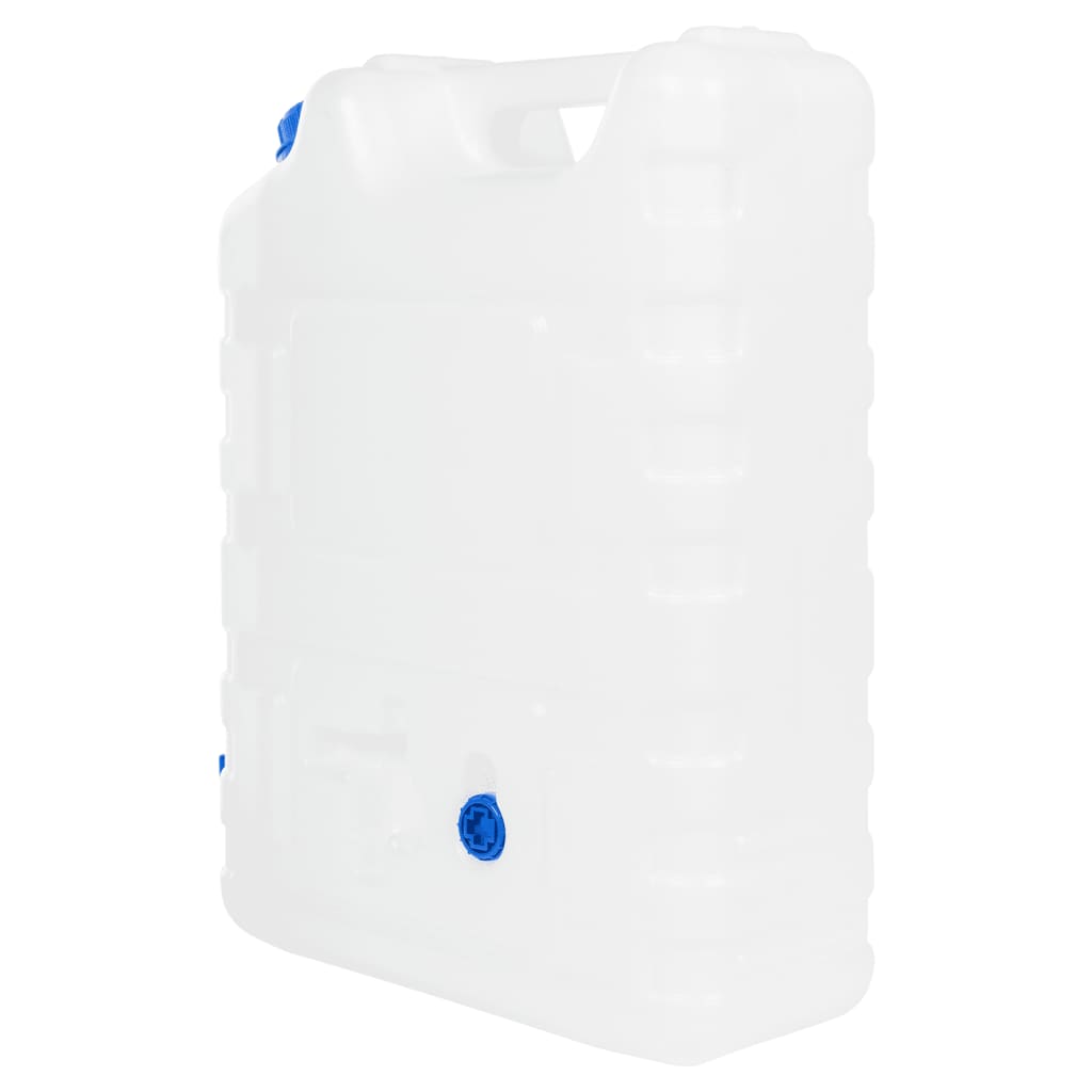 vidaXL veekanister kraaniga, läbipaistev, 20 l, plast