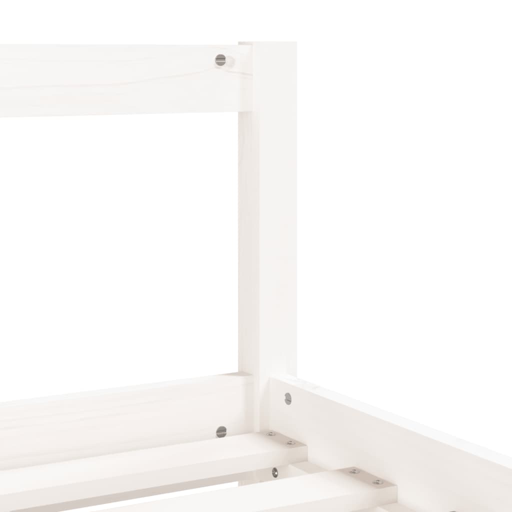 vidaXL lastevoodi raam, valge, 80 x 160 cm, männipuit